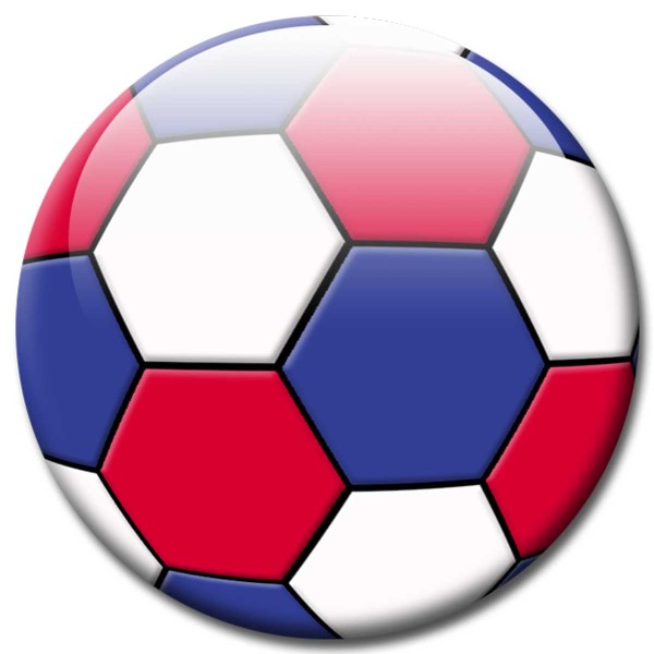 Magnet Fußball - Flagge Frankreich - Ø 5 cm
