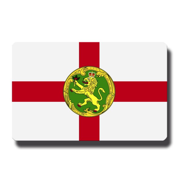 Flagge Alderney, Magnet 8,5x5,5 cm