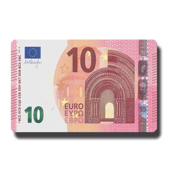 10 Euroschein, Geldschein Magnet 8,5x5,5 cm