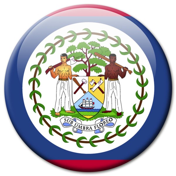 Flagge Belize, Magnet 5 cm