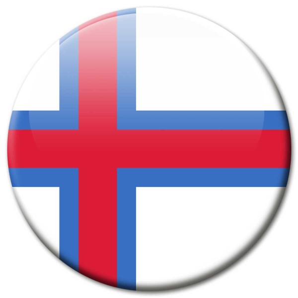 Flagge Faroe Islands, Magnet 5 cm