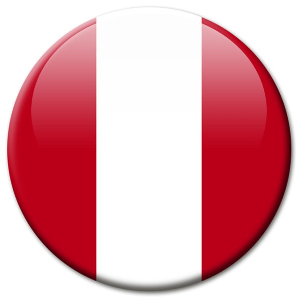Flagge Peru, Magnet 5 cm