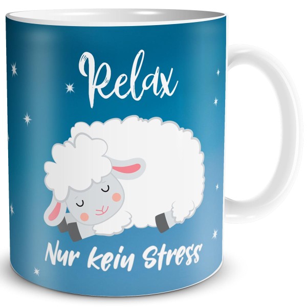 Schaf Relax kein Stress, Tasse 300 ml