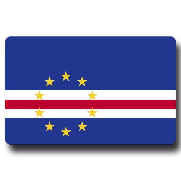Flagge Kap Verde, Magnet 8,5x5,5 cm