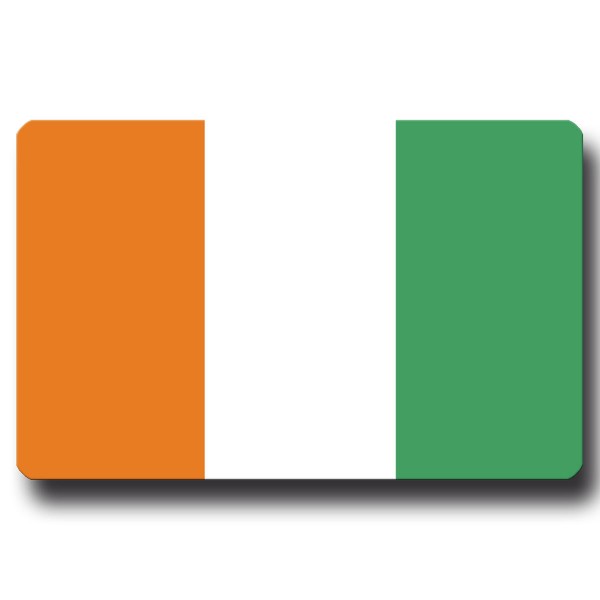 Flagge Elfenbeinküste, Magnet 8,5x5,5 cm