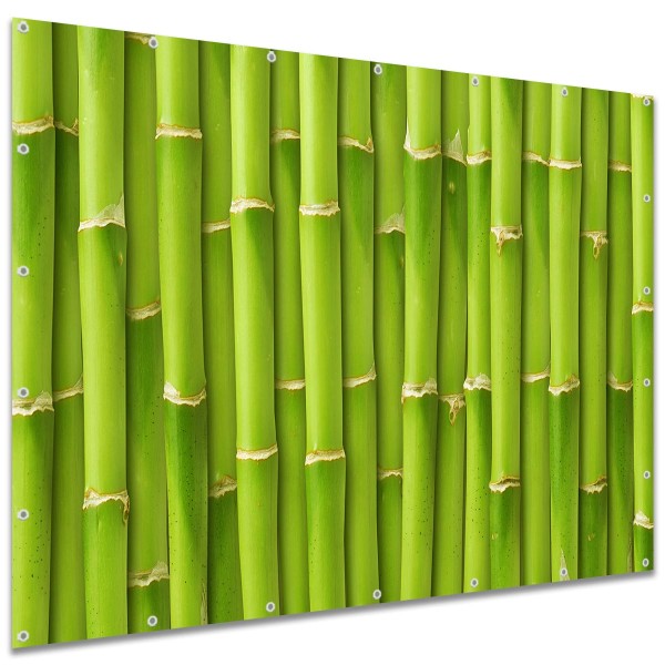Sichtschutzbanner Bambuszaun Grün, 250x180 cm