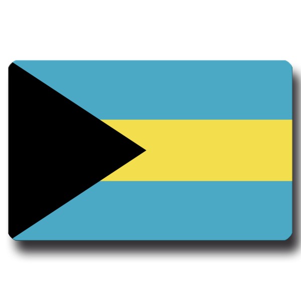 Flagge Bahamas, Magnet 8,5x5,5 cm