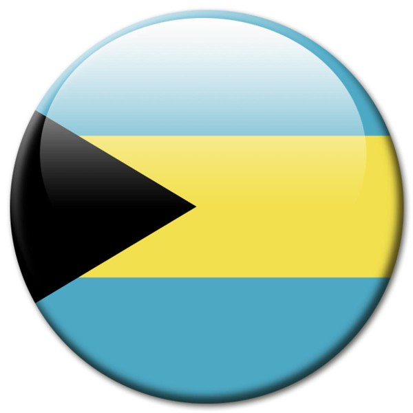 Flagge Bahamas, Magnet 5 cm