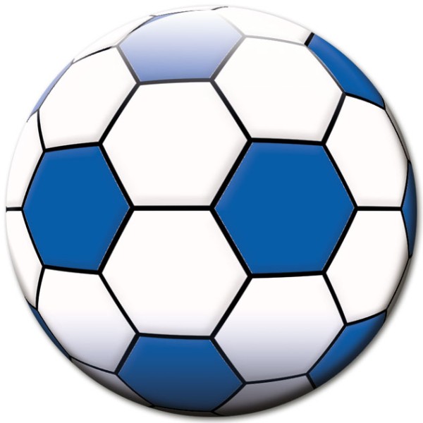 Magnet Fußball Blau-Weiß - Ø 5 cm