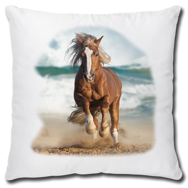 Pferd am Meer, Kissen 40x40 cm