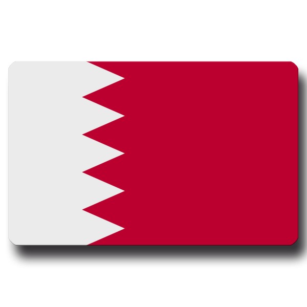 Flagge Bahrain, Magnet 8,5x5,5 cm