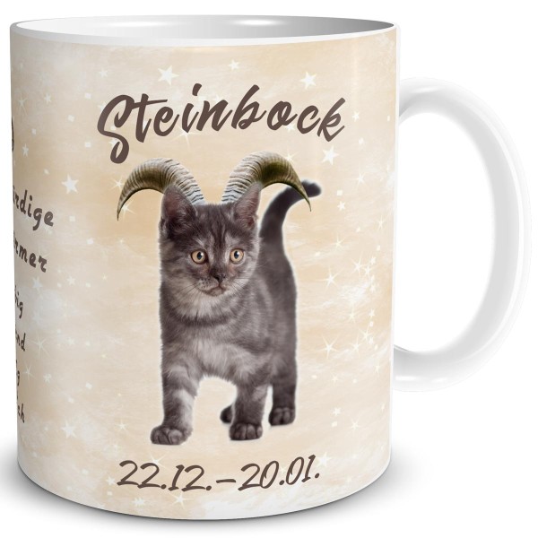 Sternzeichen Steinbock Katze, Tasse 300 ml