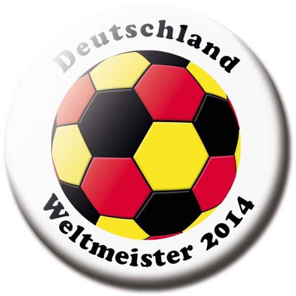 Magnet Fußball - Flagge Deutschland Weltmeister 2014 - Ø 5 cm