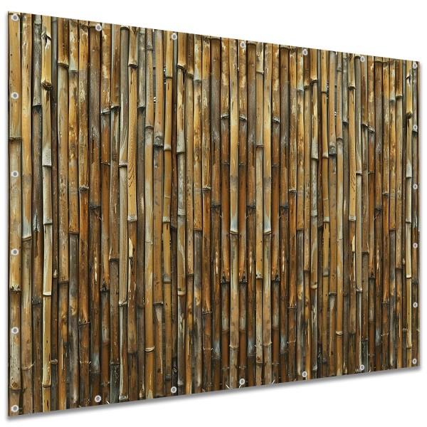 Sichtschutzbanner Bambuszaun Braun, 250x180 cm
