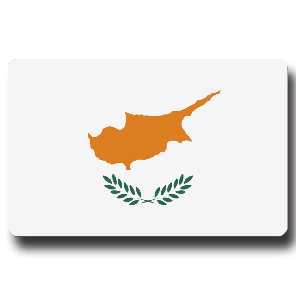 Flagge Zypern, Magnet 8,5x5,5 cm