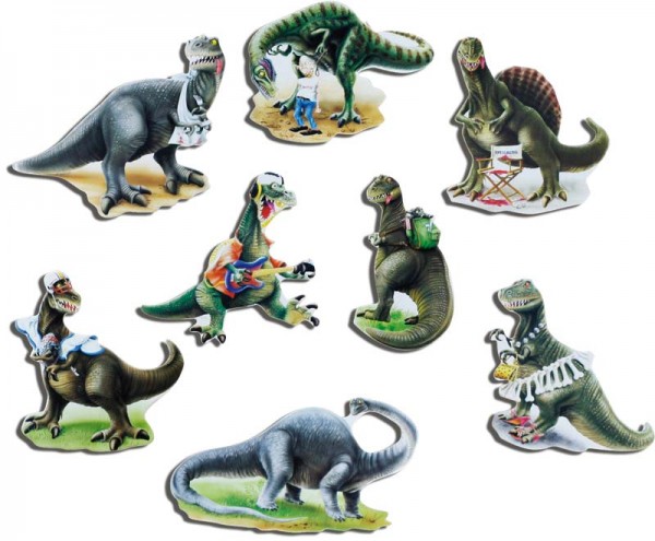 Magnete 8er-Set Dinosaurier