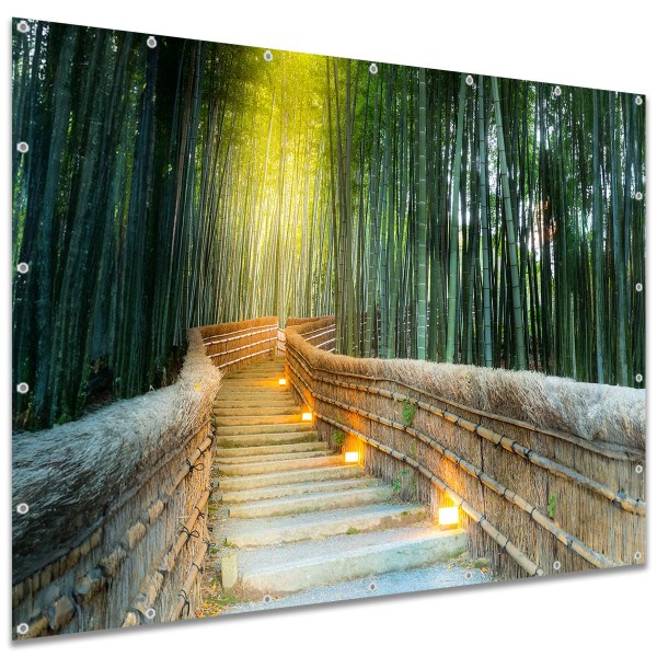 Sichtschutzbanner Bambusweg, 250x180 cm