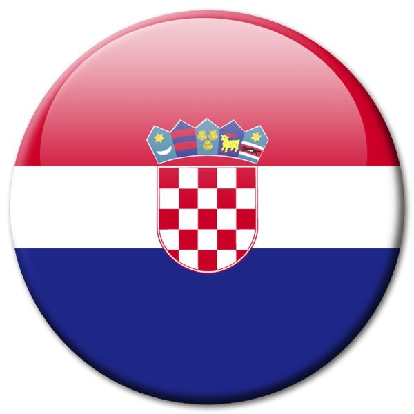 Flagge Kroatien, Magnet 5 cm