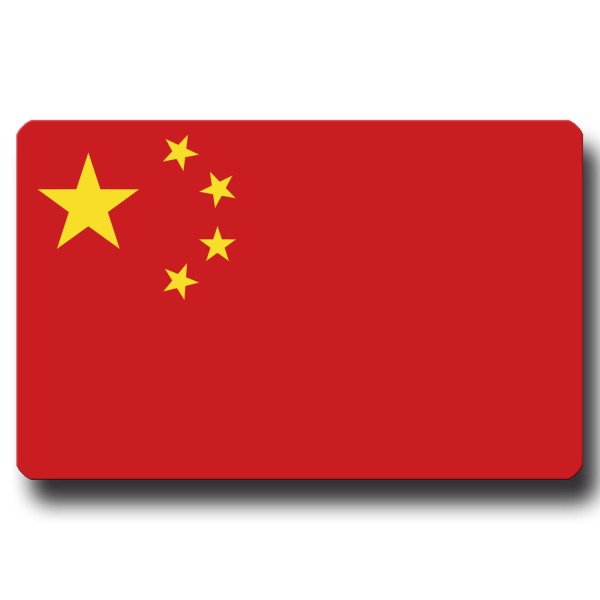 Flagge China, Magnet 8,5x5,5 cm