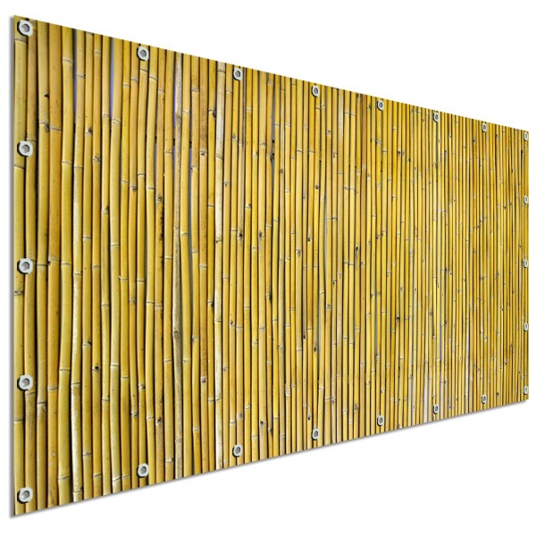 Sichtschutzbanner Bambuszaun Beige, 340x173 cm