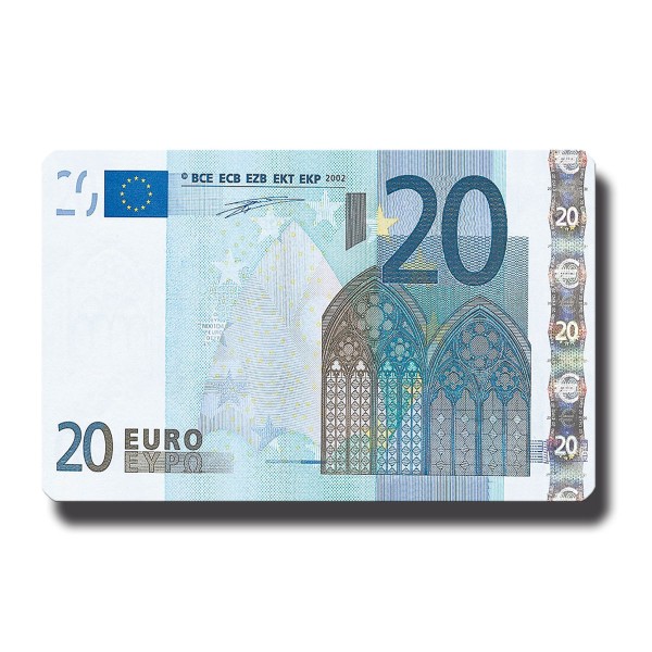 20 Euroschein, Geldschein Magnet 8,5x5,5 cm