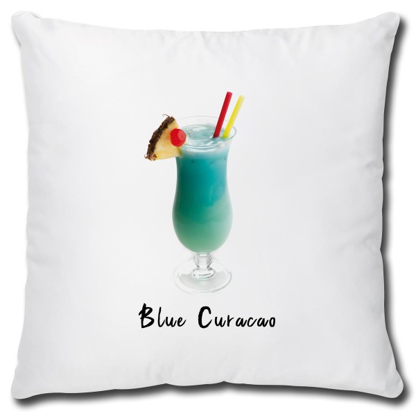 Cocktail Blue Curacao, Kissen 40x40 cm