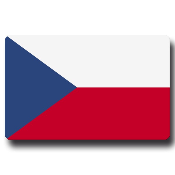 Flagge Tschechien, Magnet 8,5x5,5 cm