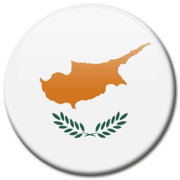 Flagge Zypern, Magnet 5 cm