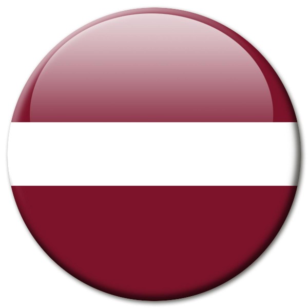 Flagge Lettland, Magnet 5 cm