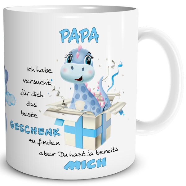 Papa Dino Beste Geschenk, Tasse 300 ml, Blau