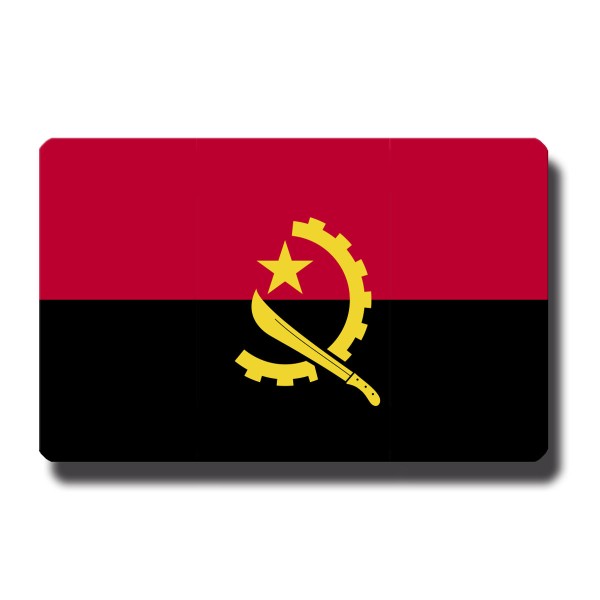 Flagge Angola, Magnet 8,5x5,5 cm