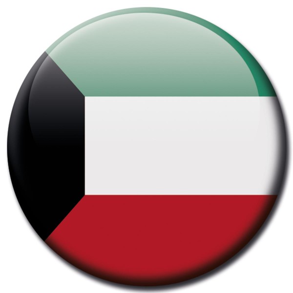 Flagge Kuwait, Magnet 5 cm