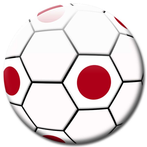 Magnet Fußball - Flagge Japan - Ø 5 cm