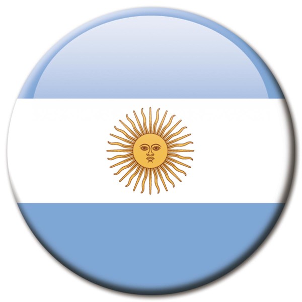 Flagge Argentinien, Magnet 5 cm