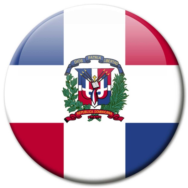Flagge Dominikanische Republik, Magnet 5 cm