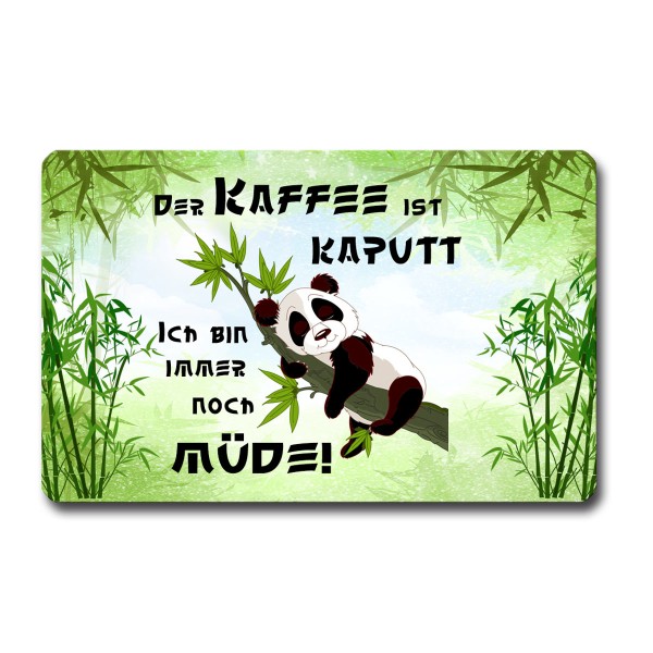 Panda Kaffee Kaputt, Magnet 8,5x5,5 cm