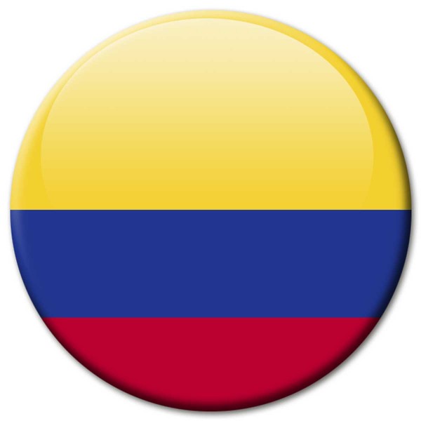Flagge Kolumbien, Magnet 5 cm