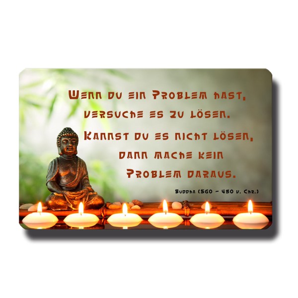 Buddha Problemlösung, Magnet 8,5x5,5 cm