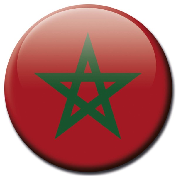 Flagge Marokko, Magnet 5 cm