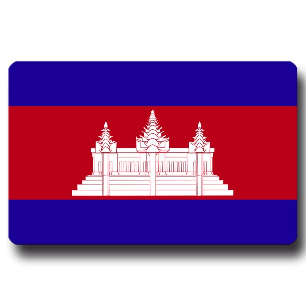 Flagge Kambodscha, Magnet 8,5x5,5 cm