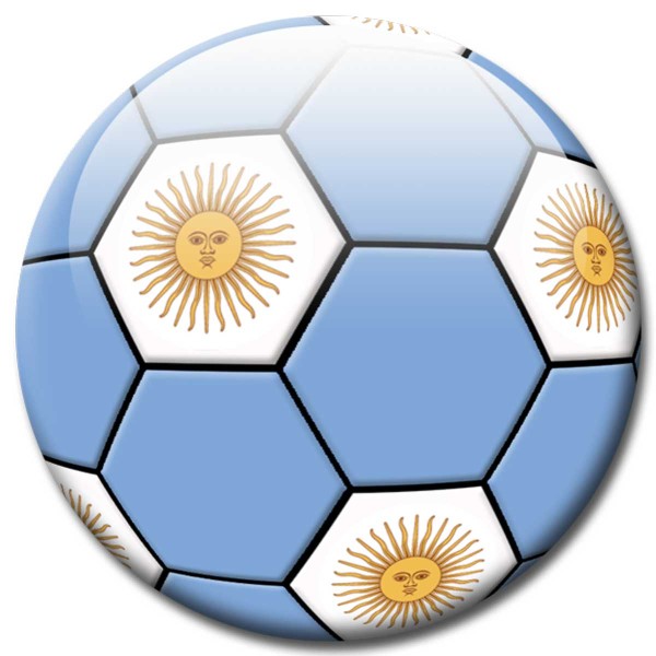 Magnet Fußball - Flagge Argentinien - Ø 5 cm