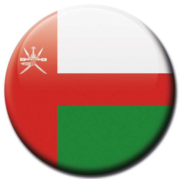 Flagge Oman, Magnet 5 cm
