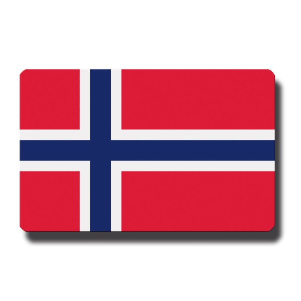Flagge Norwegen, Magnet 8,5x5,5 cm