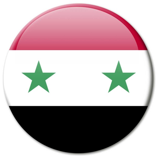 Flagge Syrien, Magnet 5 cm