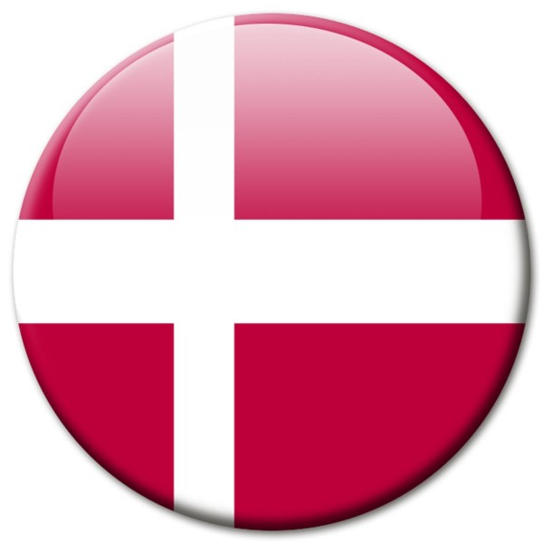 Flagge Dänemark, Magnet 5 cm