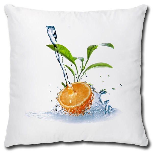 Orange Water Splash, Kissen 40x40 cm