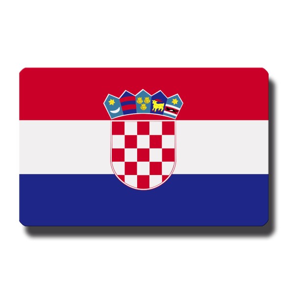 Flagge Kroatien, Magnet 8,5x5,5 cm