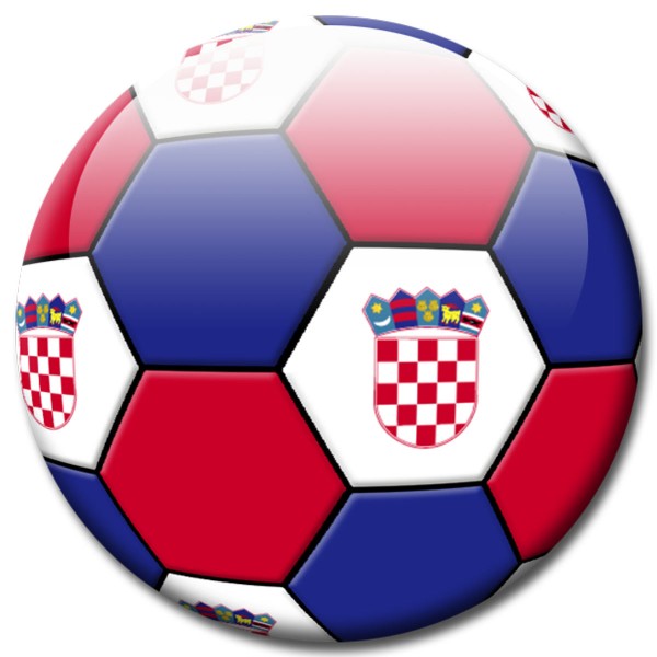 Magnet Fußball - Flagge Kroatien. Croatia Ø 5 cm