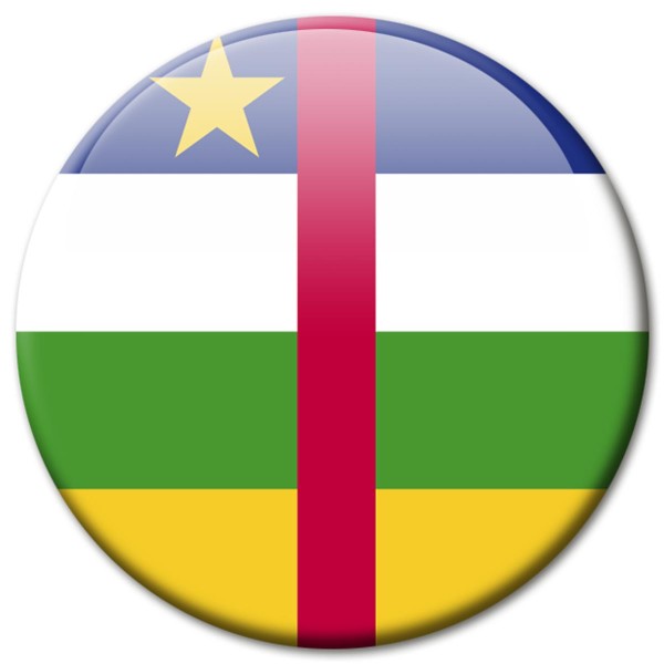 Flagge Zentralafrika, Magnet 5 cm