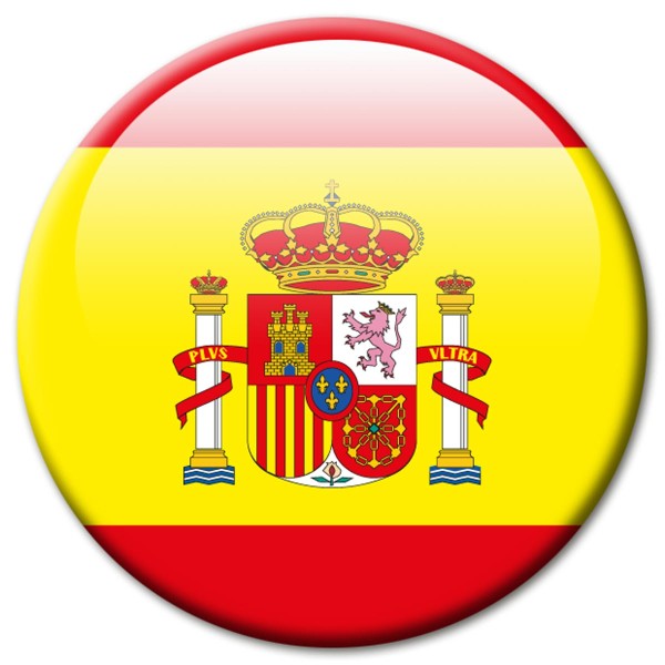 Flagge Spanien, Magnet 5 cm